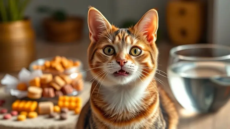 Gato saudável com pelo brilhante, ilustrando a importância de escolher snacks com bons nutrientes e benefícios funcionais para a saúde do felino.