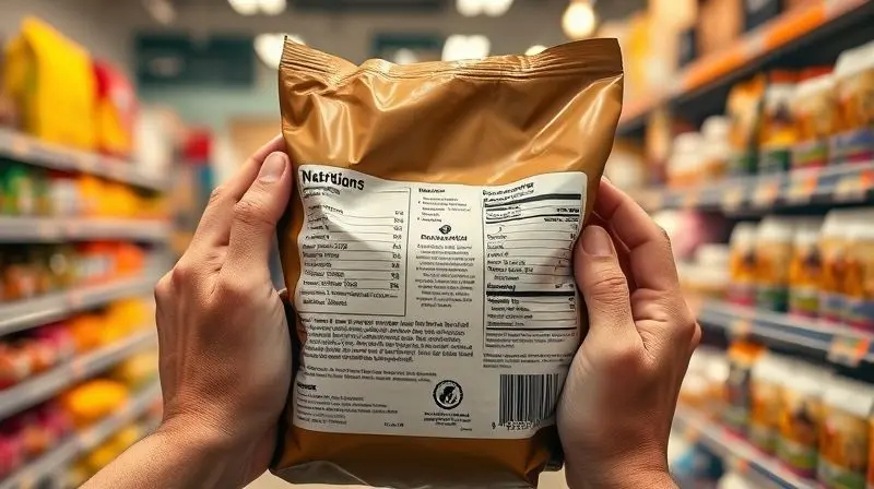 Pessoa analisando o rótulo de ingredientes de um saco de ração para escolher a melhor opção para seu cão Weimaraner.