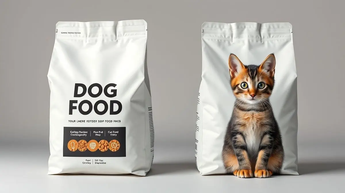 Análise completa da ração Balance: embalagens de ração para cães e gatos em um fundo de estúdio, representando a linha de produtos da marca.